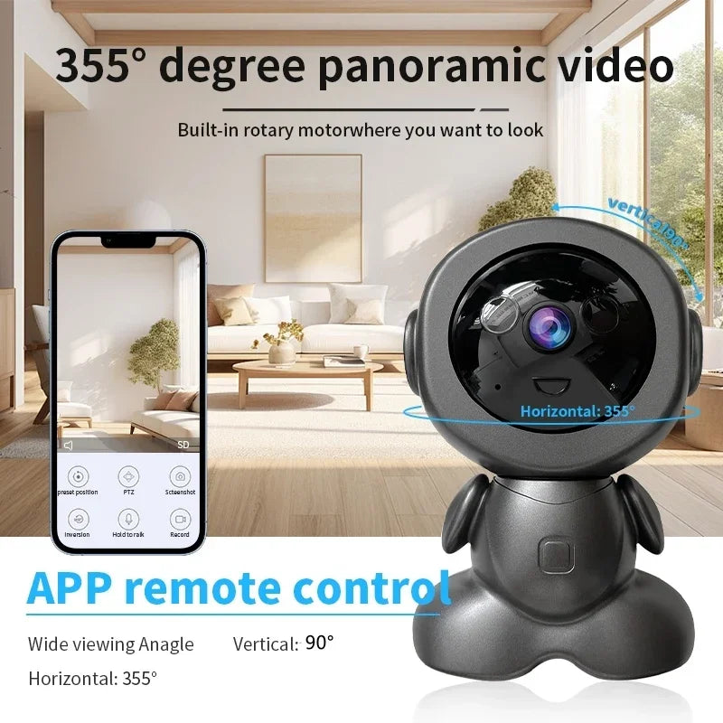8MP Wifi Baby Monitor - Indoor HD Smart Home Camera with Two Way Audio, Night Vision, and PTZ Tracking