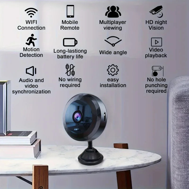 4K Wireless Security Camera - Mini WiFi Baby Monitor with HD Video, Voice Surveillance, Night Vision, and Protection Features 2026