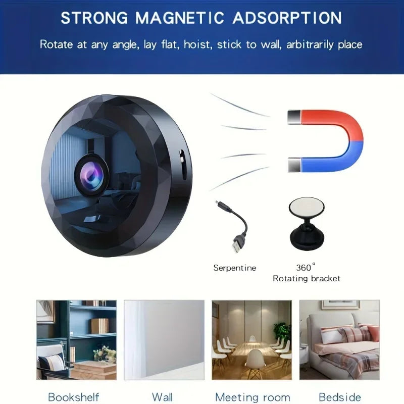 4K Wireless Security Camera - Mini WiFi Baby Monitor with HD Video, Voice Surveillance, Night Vision, and Protection Features 2026