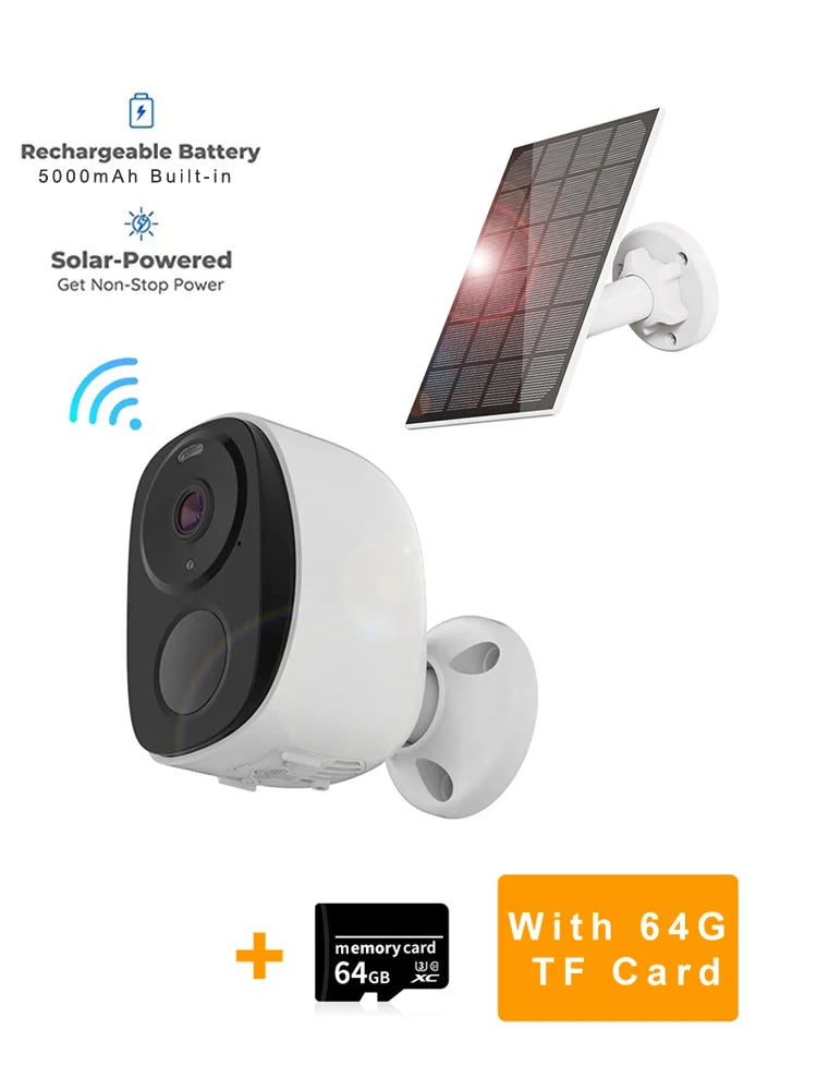 Wireless Outdoor Security Camera 2K 3MP Battery Powered WiFi with Spotlight Siren & 2-Way Audio, Waterproof