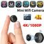 4K HD Mini Wireless Camera - Portable Night Vision Camcorder with Wifi Remote Monitoring & Voice Recording