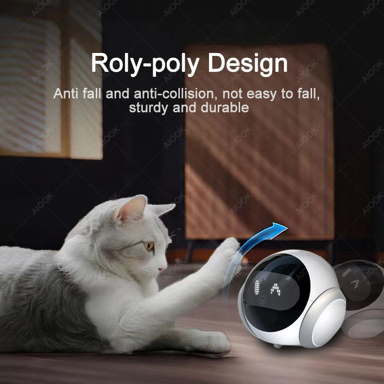 AIOOK 2K HD Robot Camera with Automatic Charging, 5G WiFi, Night Vision, Mobile Pet Tracking & Remote View via TUYA App