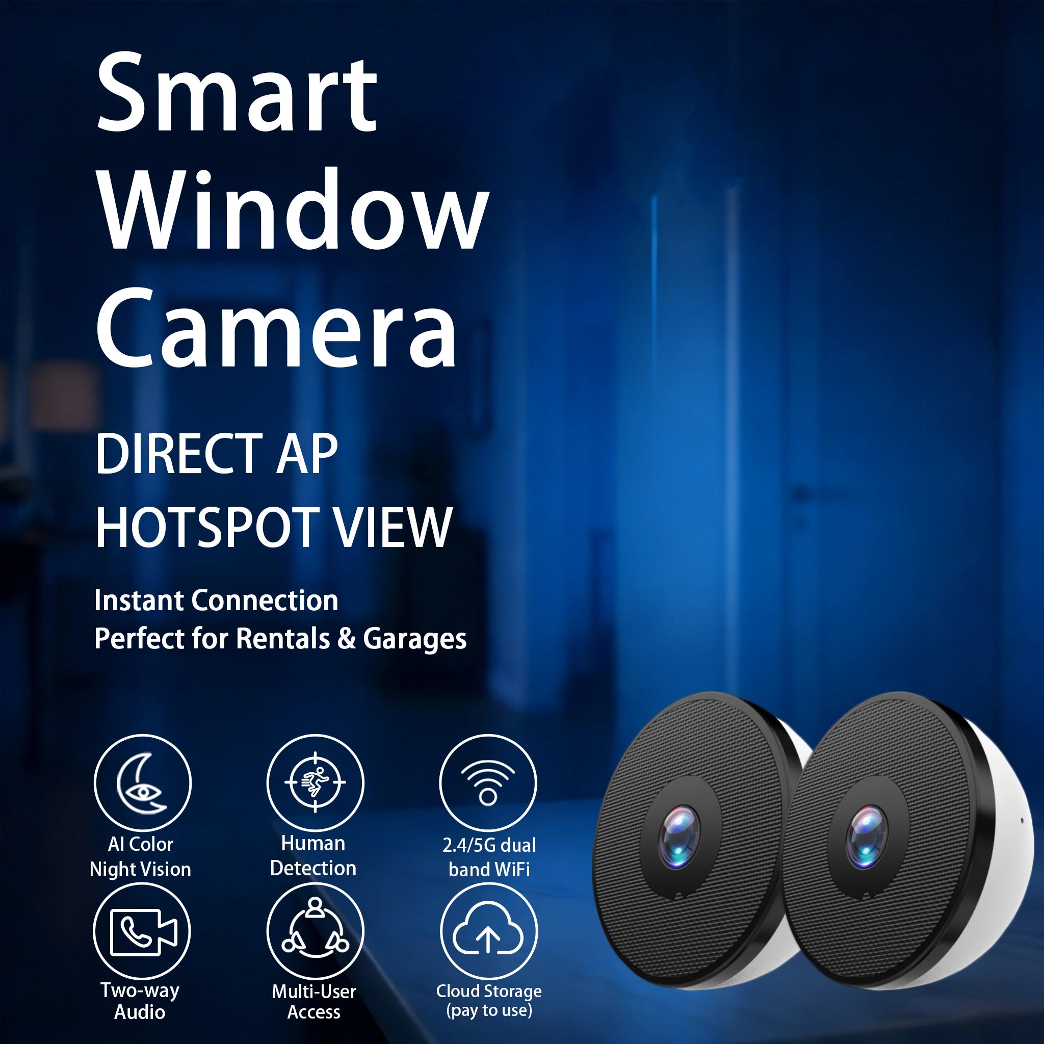 4MP Ultra HD Indoor Security Camera - Smart WiFi 6 with Mobile App & Privacy Protection for Your Home