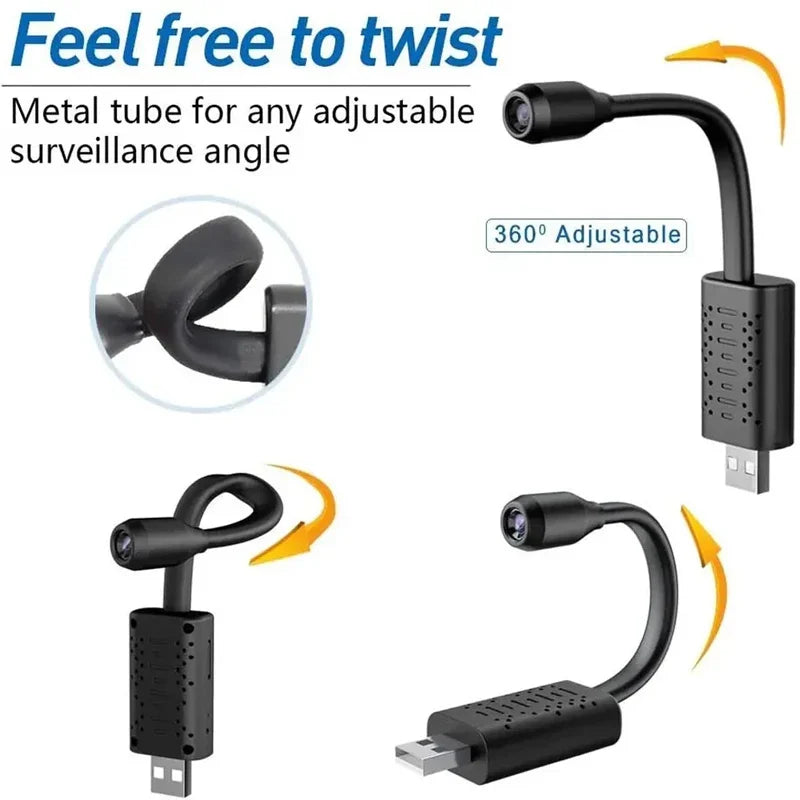 Mini 4K WiFi Security Camera with Flexible Lens & Motion Detection – Secure Your Home Today! - Camshield Hub