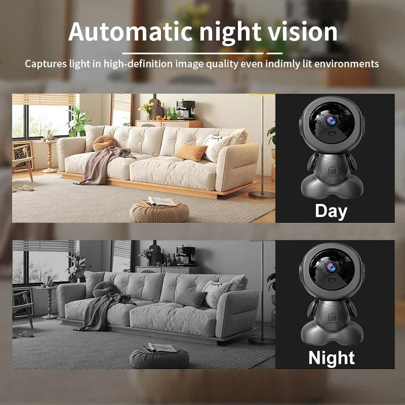 8MP Wifi Baby Monitor - Indoor HD Smart Home Camera with Two Way Audio, Night Vision, and PTZ Tracking
