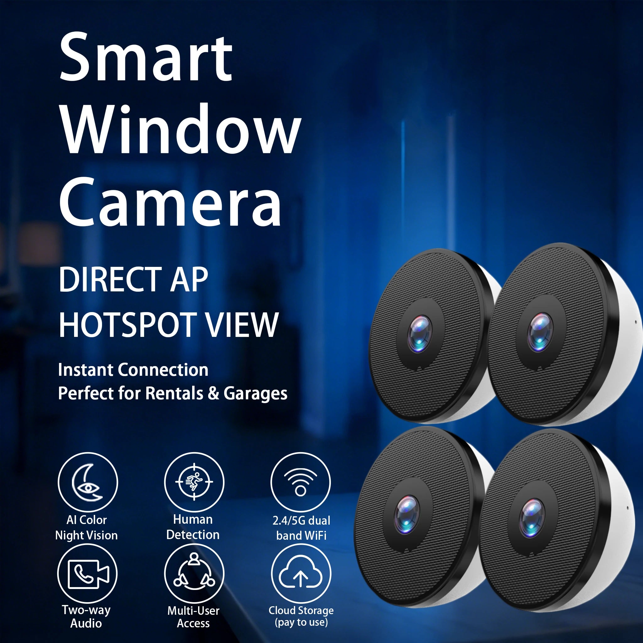 4MP Ultra HD Indoor Security Camera - Smart WiFi 6 with Mobile App & Privacy Protection for Your Home