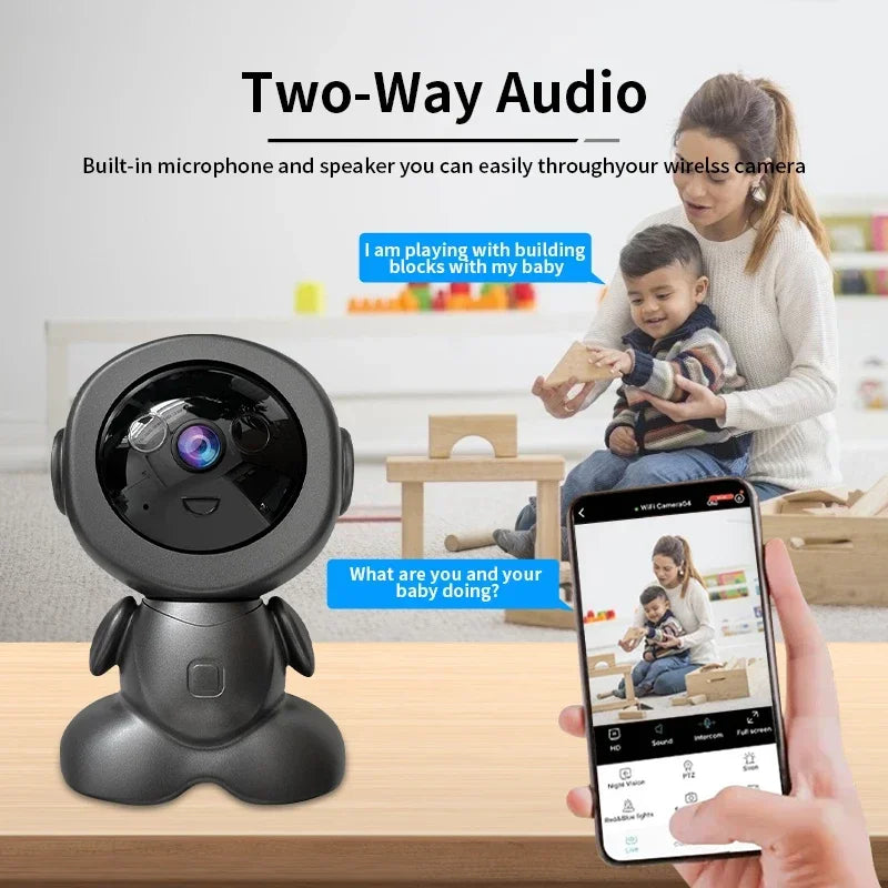 8MP Wifi Baby Monitor - Indoor HD Smart Home Camera with Two Way Audio, Night Vision, and PTZ Tracking