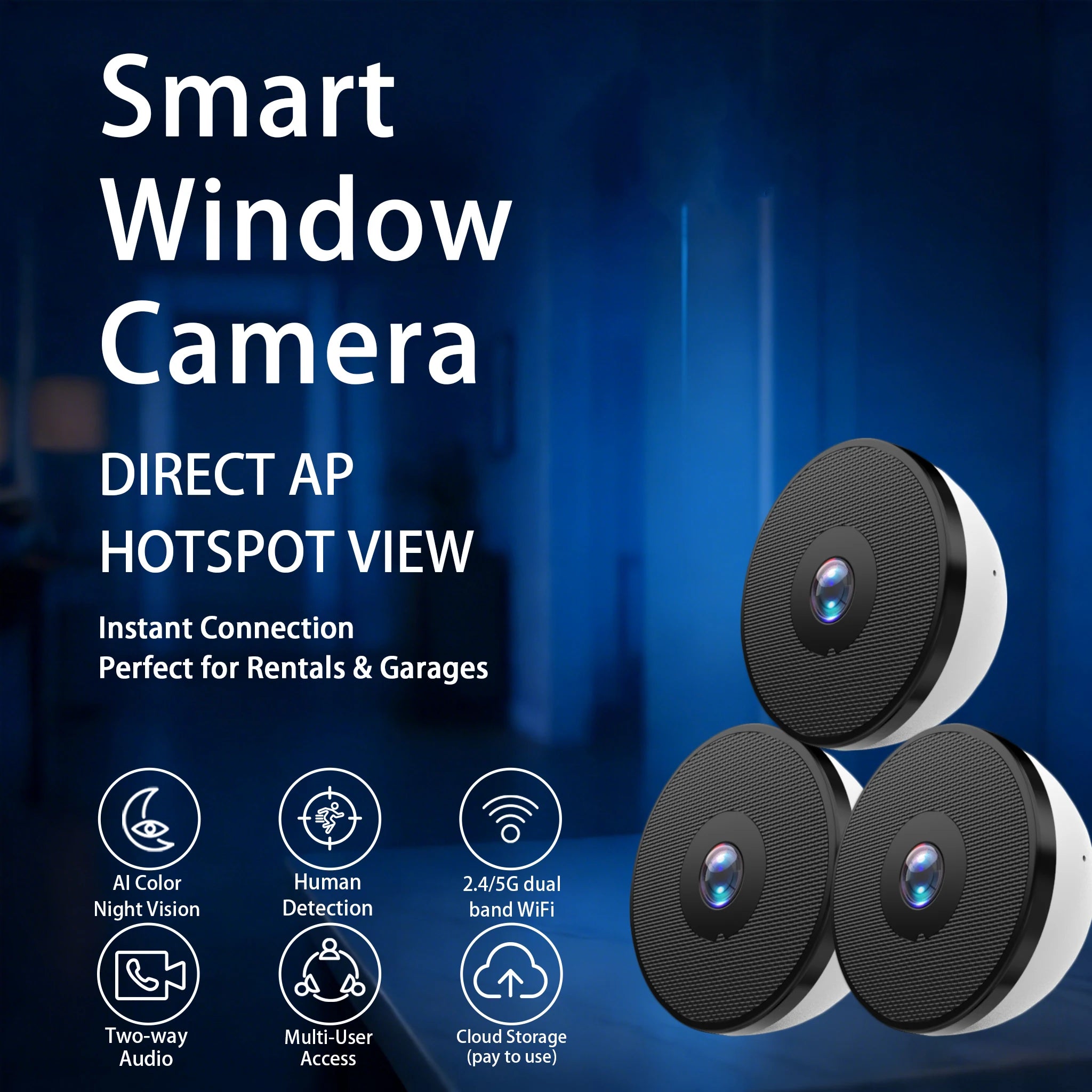 4MP Ultra HD Indoor Security Camera - Smart WiFi 6 with Mobile App & Privacy Protection for Your Home